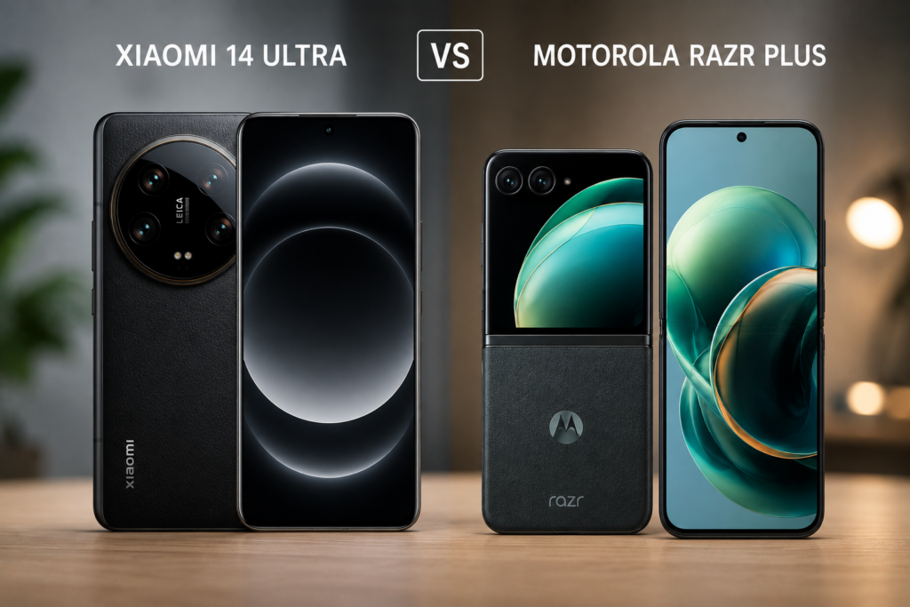 Порівняння Xiaomi 14 Ultra vs Motorola Razr Plus
